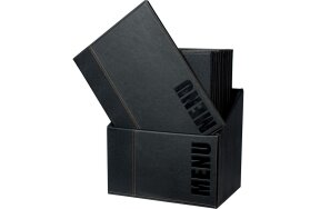 LEATHER MENU HOLDER WITH 20 A4 MENUS